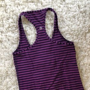 Lululemon Purple Stripe Tank